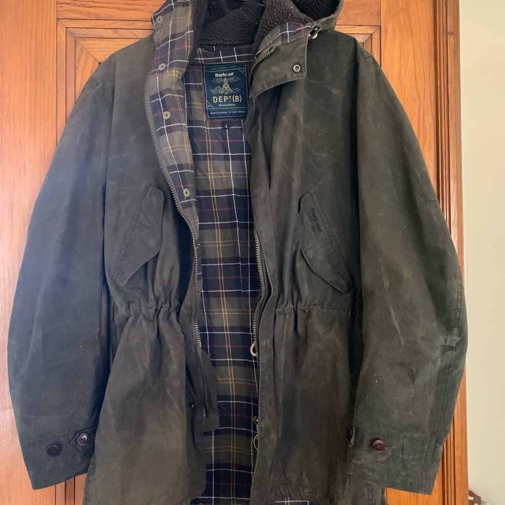 BARBOUR distressed waxed jacket
